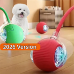 Automatic interactive dog ball toy rolling on floor